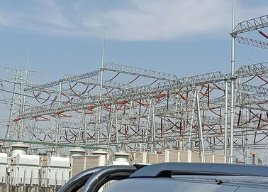 10 - 500kV Steel Electrical Power Substation Structure For Power Distribution Equipment